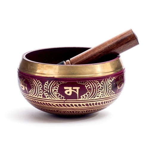 Tibetan Handmade Singing Bowl Red Dimension(L*W*H): Customize