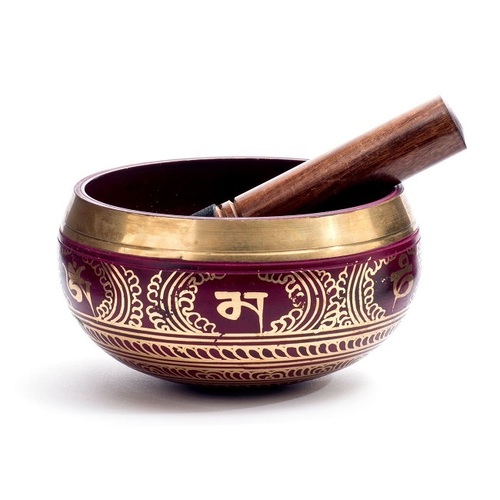 Tibetan Handmade Singing Bowl Red