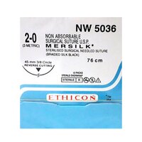 Ethicon - Mersilk ( Black Braided Silk With Needle Suture ) (Nw5036)