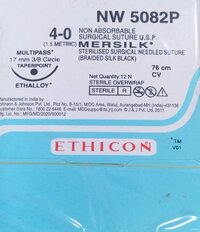 Ethicon - Mersilk (Black Braided Silk With Needle Suture) (NW5082)
