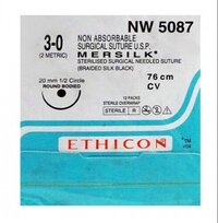 Ethicon - Mersilk ( Black Braided Silk With Needle Suture ) (Nw5087)