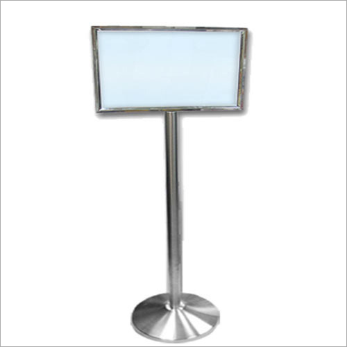 Poster Stand - Stainless Steel & Mild Steel, Customizable Size, Modern Style with Fine Finish and Rugged Durability