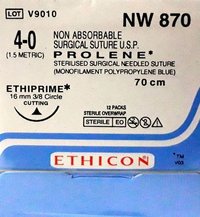 Ethicon - Prolene(polypropylene) (nw870) - Color: White