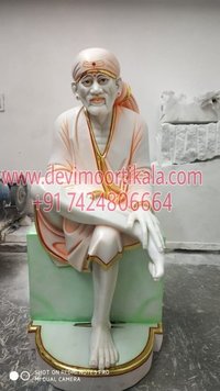 Sirdi Sai Baba Marble Sitting Statue