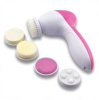 Portable 5 In 1 Massager - Plastic Material, White With Pink Color | Corrects Body Posture, Enhances Blood Circulation, Monitors Fat Composition