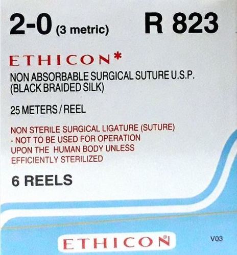 Ethicon Black Braided Silk Reels - Non Sterile (R823)