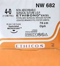 Ethicon Ethibond Excel (polybutylate Coated Braided Polyester) (nw682) - Grade: Medical