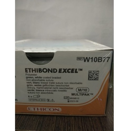 Ethicon Ethibond Excel (Polybutylate Coated Braided Polyester) (W10B77)
