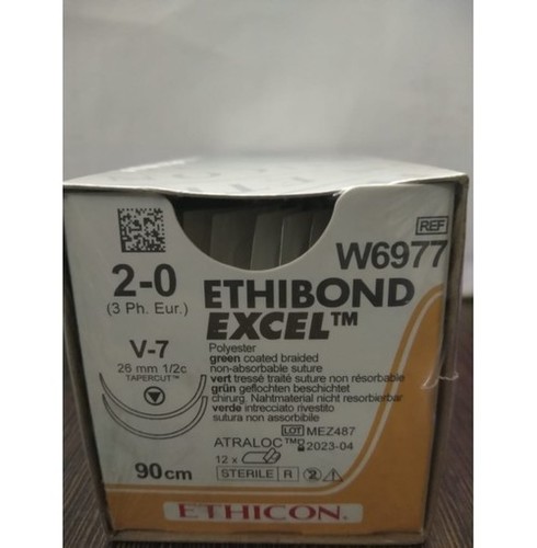 Ethicon Ethibond Excel (Polybutylate Coated Braided Polyester)(W6977)