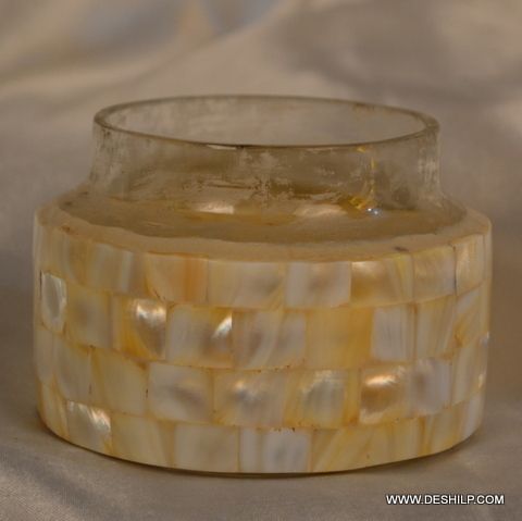 Antique Glass Seap Candle Holder