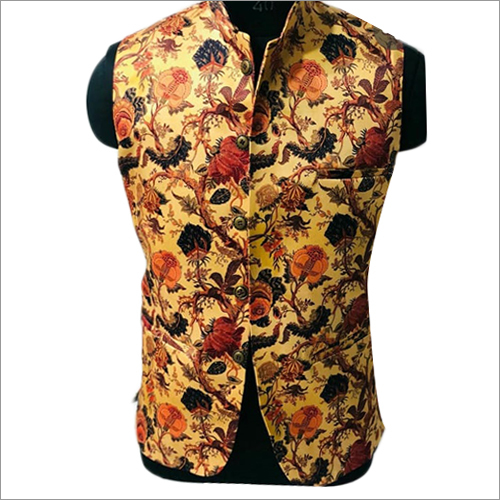Mens Sleeveless Printed Koti Chest Size: As Per Clients Need
