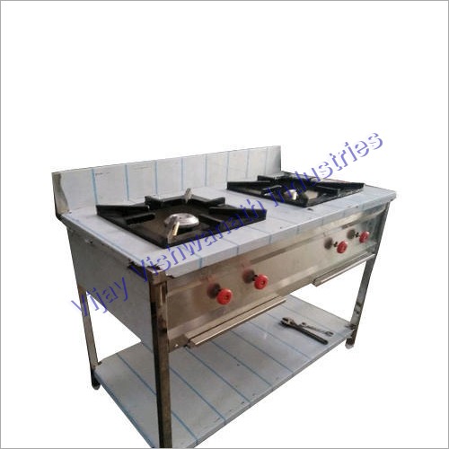 Manual Two Burner Commercial Gas Stove