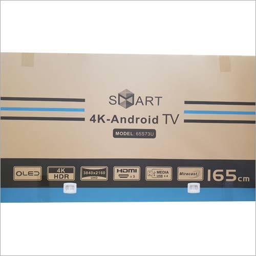 Black 165Cm Led Smart Android Tv