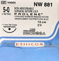 Ethicon Prolene(polypropylene) Suture (nw881) - Grade: Medical