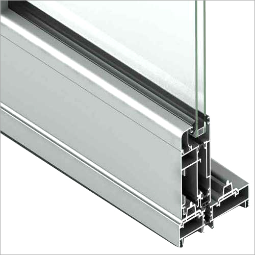 Silver Aluminium Glass Section