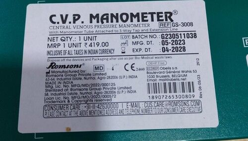 White C.V.P Manometer