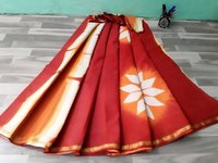 Pure Cotton Malmal Hand Block Print Saree