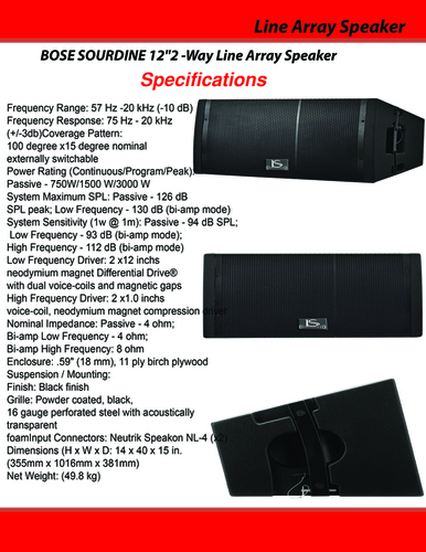 Black Bose Sourdine 12
