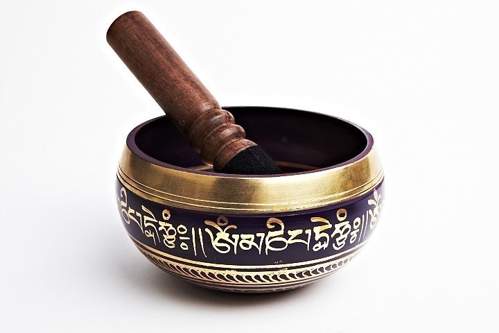 Tibetan Singing Bowl- 4.5 Inch Om Mani Padme Hum- Healing Bowl