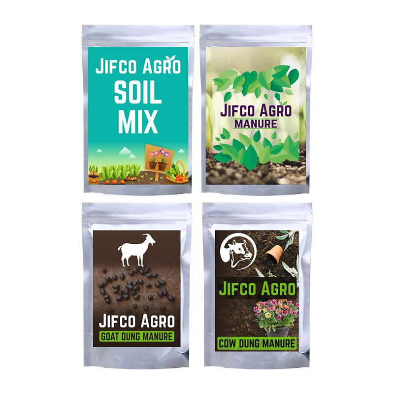 DUCANT INDIA Soil Mix,Normal Manure, Cow and Goat Dung Combo for Flowering Plants, Fruits & Vegetable_1KG Each