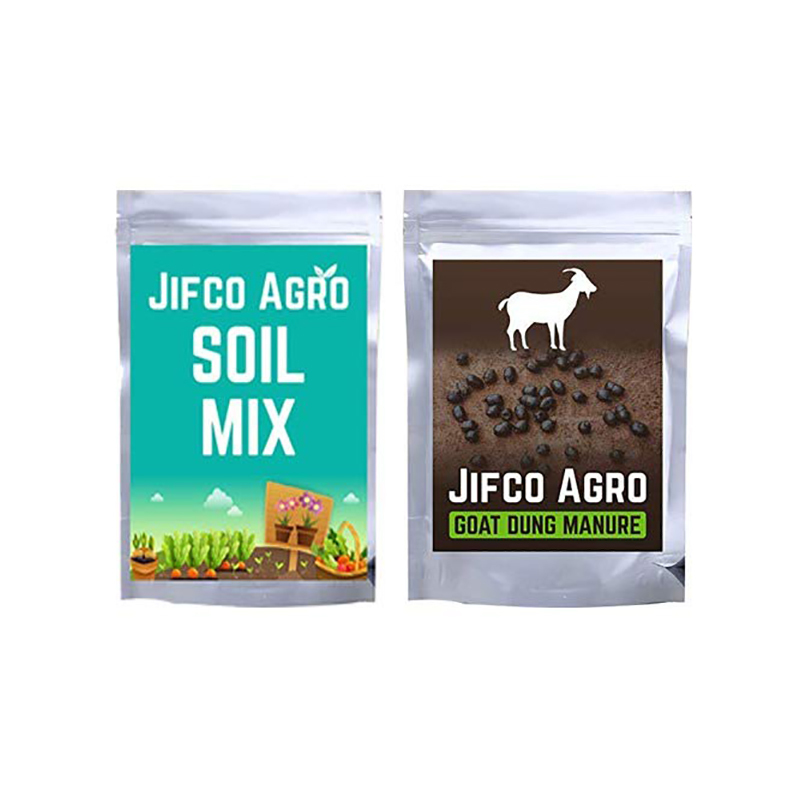 Ducant India Goat Dung & Soil Mix Manure Combo for Flowering Plants (1Kg Each)