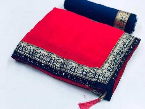 Chiffon Saree Decoration Material: Laces