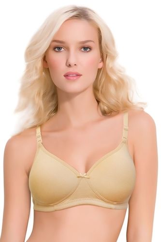 Cotton And Satin Webjinny Rosette Racerback Moderate Push Up Bra