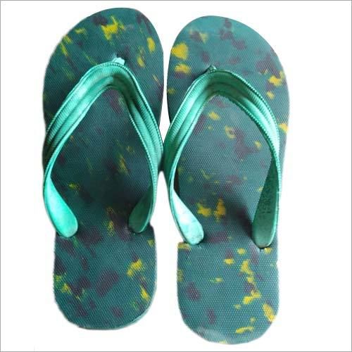 Green Printed Slipper