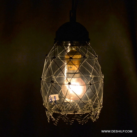 White transparent Cutting Glass Antique Wall Hanging