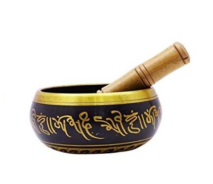 Black Tibetan Singing Bowl- Machined