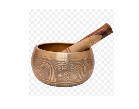 Beautiful Gold Tibetan Singing Bowl Dimension(L*W*H): 4"D Inch (In)