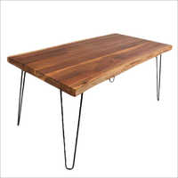 Wrought Iron Wooden Dining Table Home Furniture