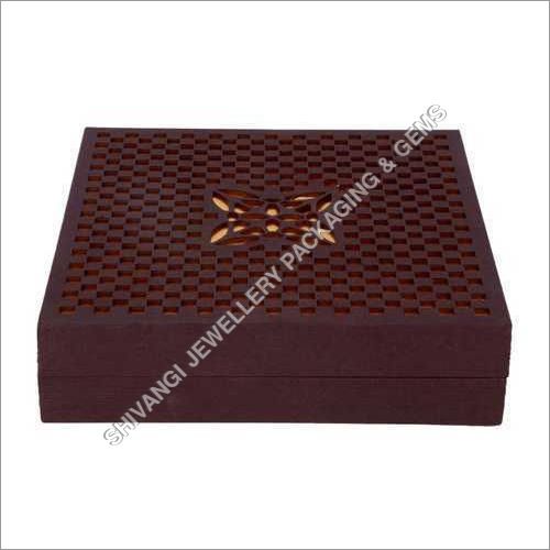 Brown Laser Cut Jewelry Box