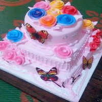 Tripple Story Butterfly Cake