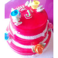 Tik Tok Triple Story Strawberry Cake