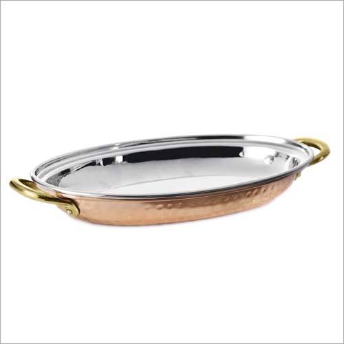Copper Steel Oval Dish Tray