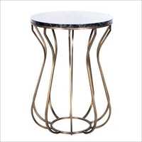 Iron Brass Finish Table