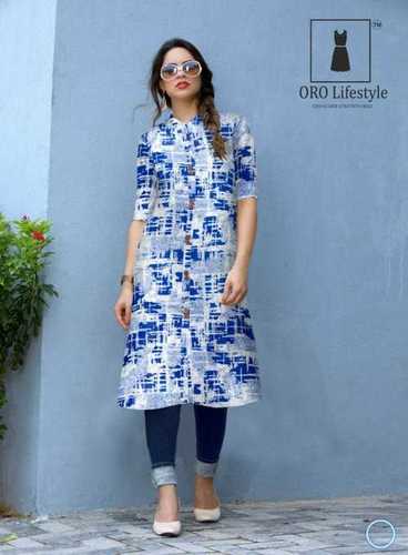 Designer Kurti Set - Premium Cotton Multi Color | 6 Piece Set Anti UV Breathable Cool Dry Washable Ethnic Style