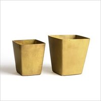 Square Brass Planters