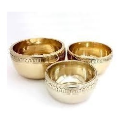 Set of  Gold Tibetan Bowls