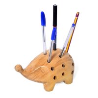 Home Decorative Wooden Pig Pencil Holder