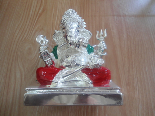 Resin Silver God Ganesh Statue