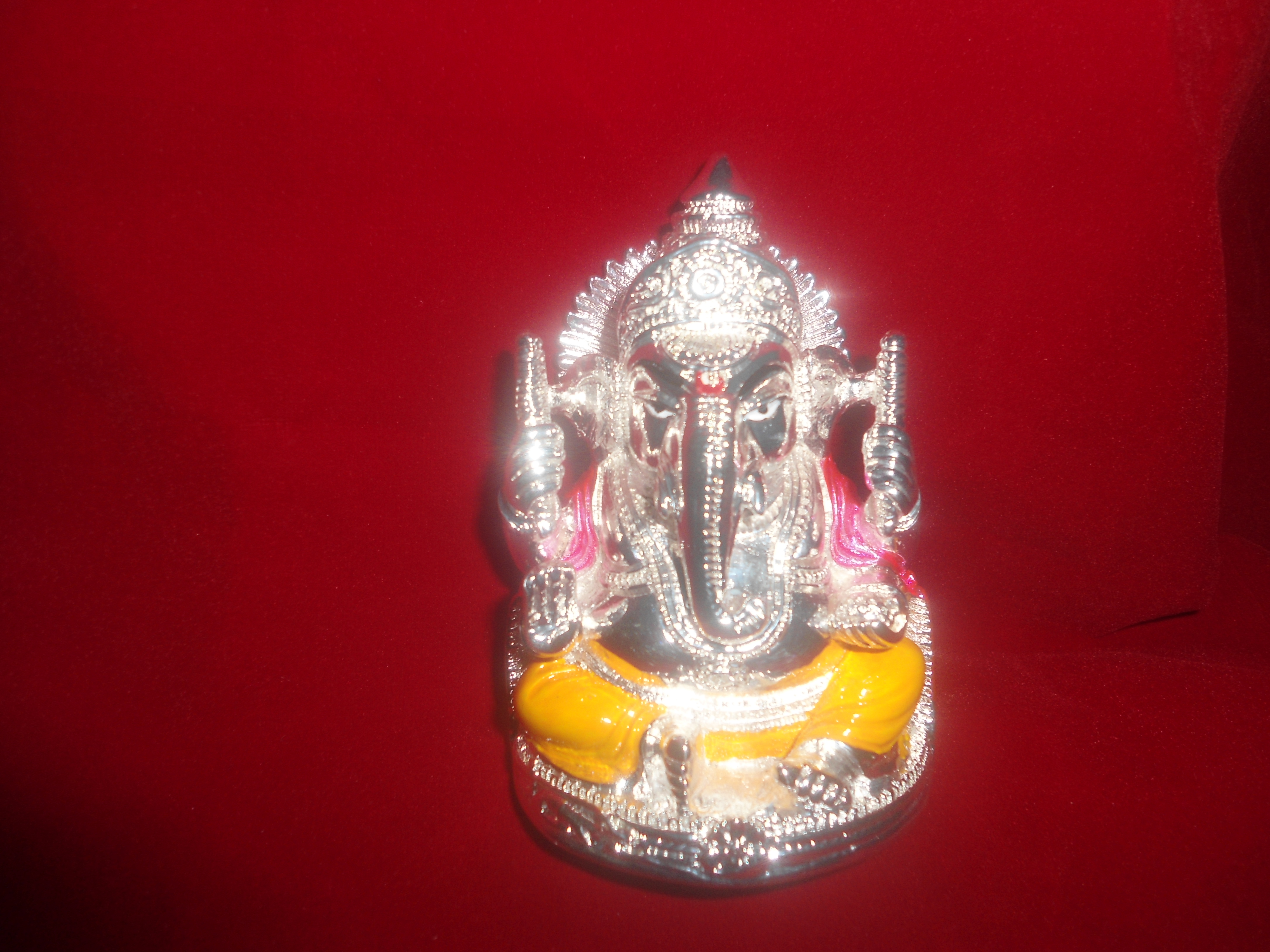 Silver God Ganesh Statue