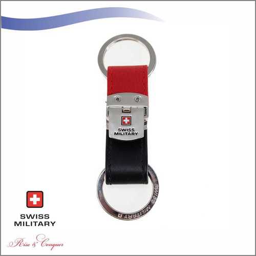 Leather Swiss Military 2-In-1 Keychain (Km8)
