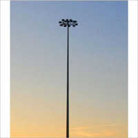 Polygonal High Mast Pole - Iron, Customized Height, Silver Color | Easy Installation, Low Maintenance, Corrosion Resistant, Multi-lighting Options