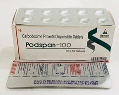Cefpodoxime Proxetil Dispersible Tablets 100Mg Suitable For: Teenagers