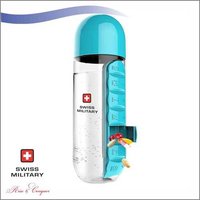 Swiss Military Pill Bottle with Inbuilt Pill Organiser 600 ML (SMF4)