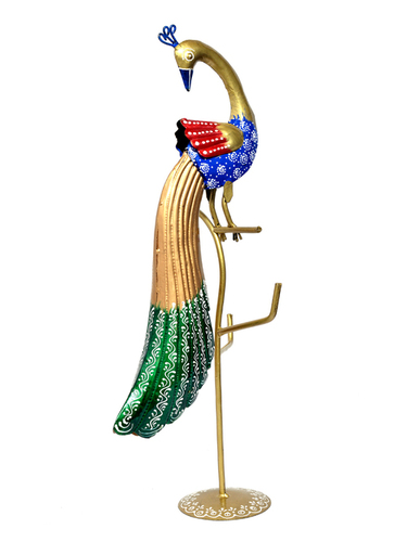 Iron Painted Peacock Hook Stand Multi purpose