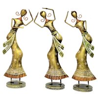 Home Decorative Indian Handmade Iron Painted Dancing Lady