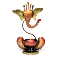 Home Decor Craft Iron Painted Ganesha Tea Light
